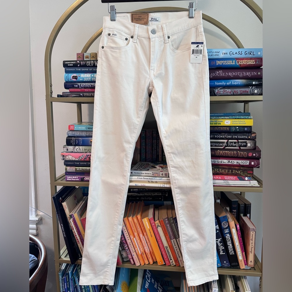 BNWT Polo Ralph Lauren Cream Tompkins Skinny Jeans🤍🐎